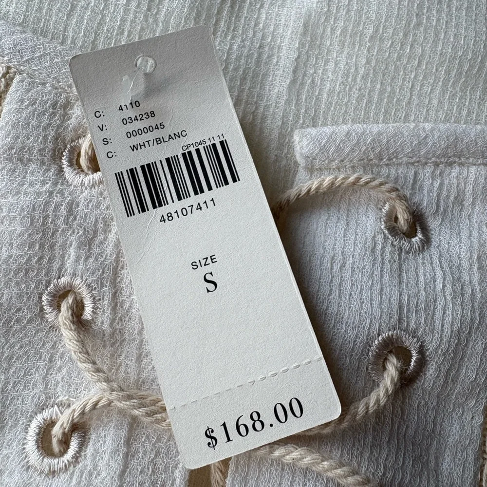 Anthropologie Ranna Gill Cream Long Sleeve Blouse, NWT - Picture 2 of 6